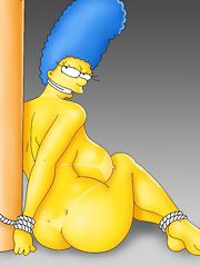 Marge Simpson and Edna Krabappel sport some sexy tan lines